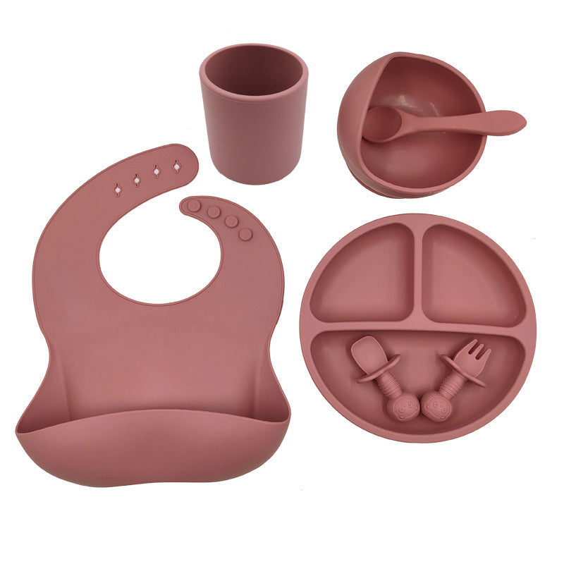 Silicone baby eetset – inclusief slabbetje, beker en lepel ️