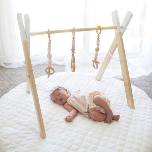 Houten Babygym – Minimalistisch Speelrek voor Baby’s