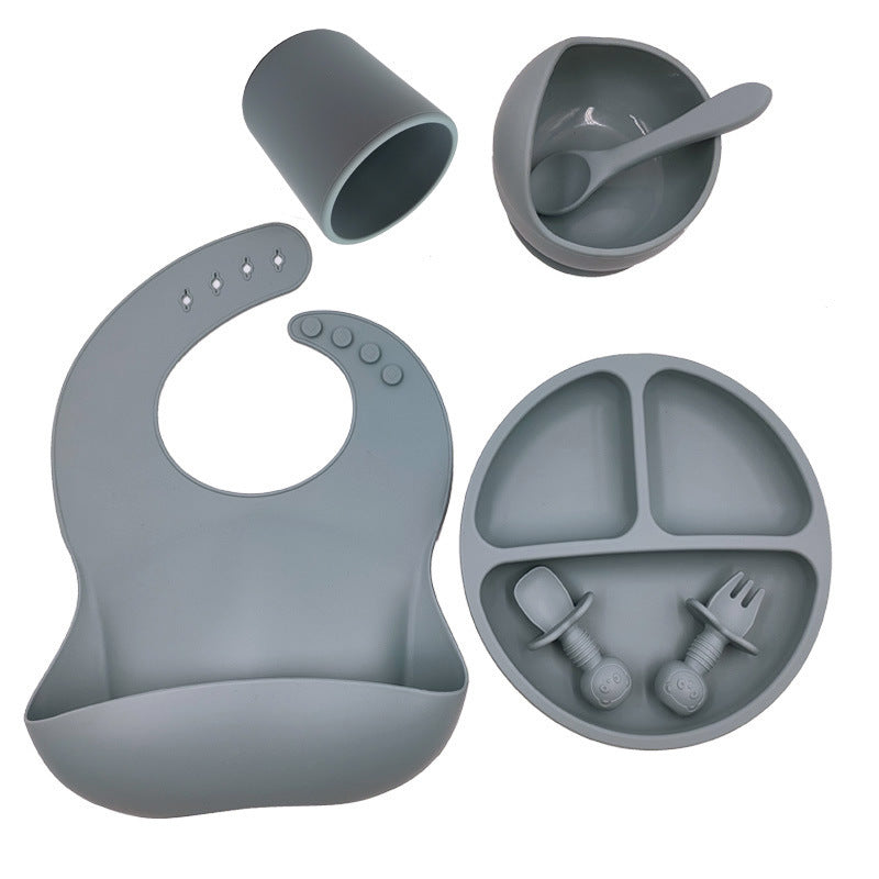 Silicone baby eetset – inclusief slabbetje, beker en lepel ️
