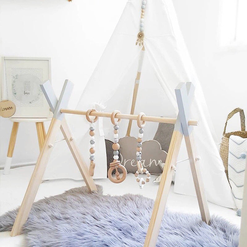 Houten Babygym – Minimalistisch Speelrek voor Baby’s